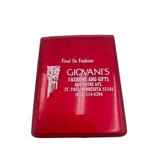 Vintage Giovanis Fashion Pocket Mirror Advertising  2.5 x 2.5 Inches